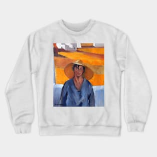 The Straw Hat - after Nikolaos Lytras Crewneck Sweatshirt